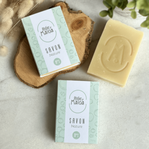Savon saponifié à froid Atelier Maloa Nature N°1 - savon surgras sans huile essentielle