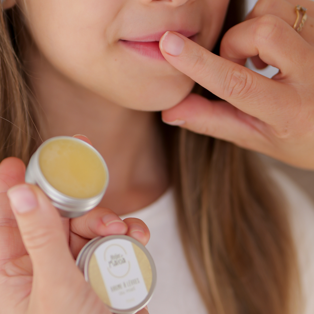 Baume à lèvres naturel au miel Atelier Maloa - soin lèvres gercées