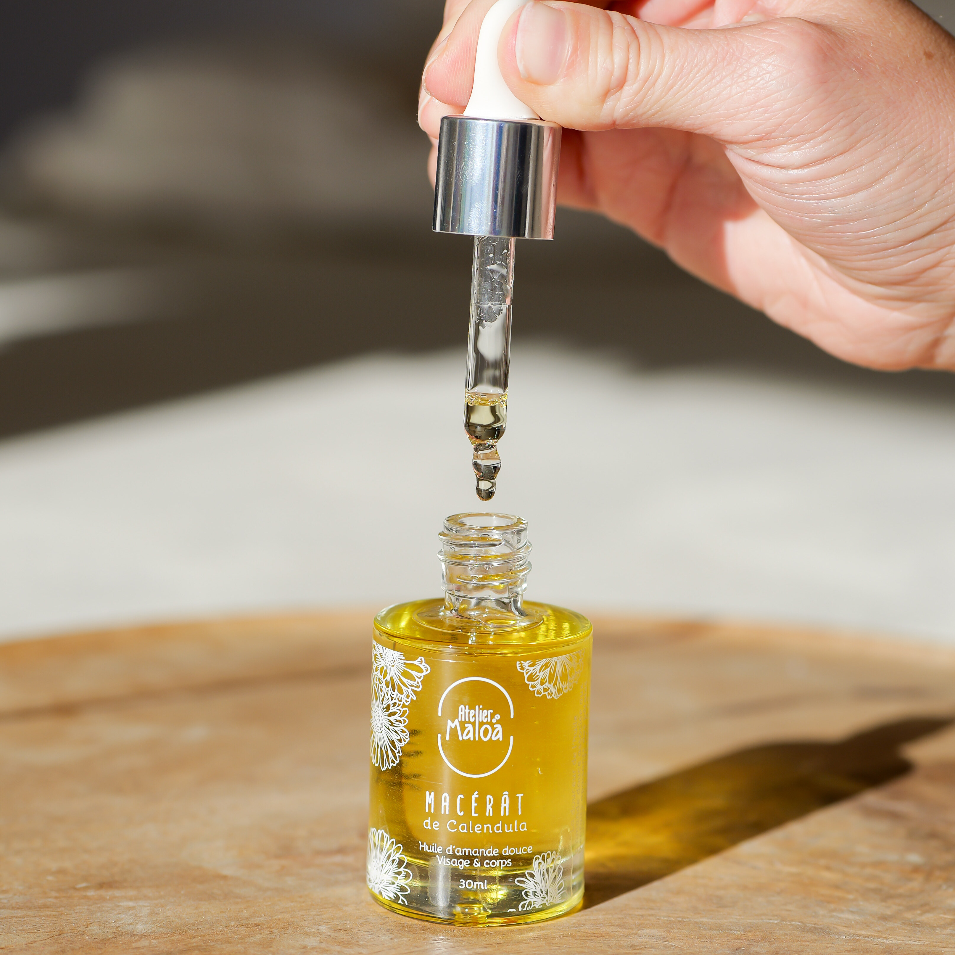 Macérât de calendula Atelier Maloa - huile de soin apaisante et cicatrisante