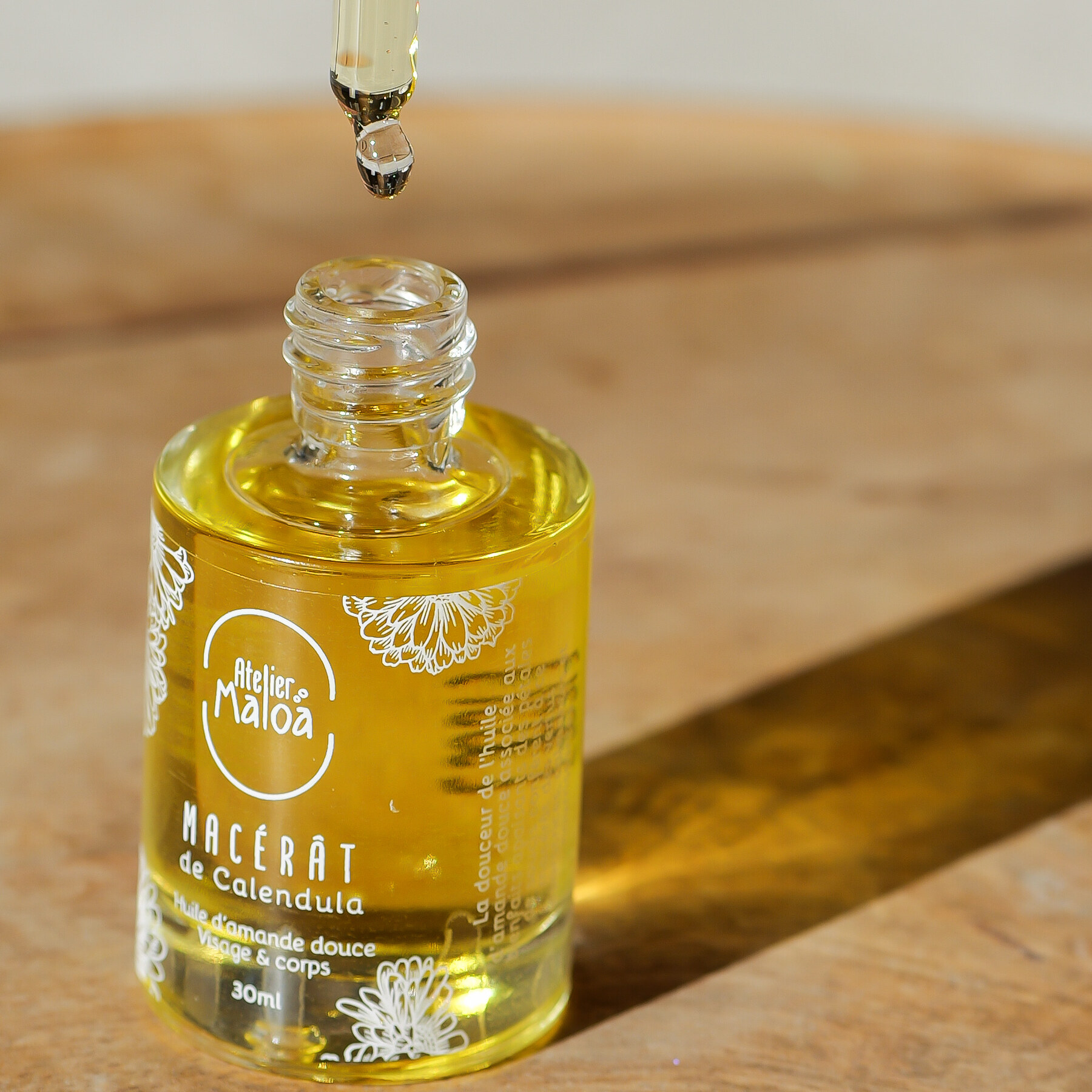Macérât de calendula Atelier Maloa - huile de soin apaisante et cicatrisante